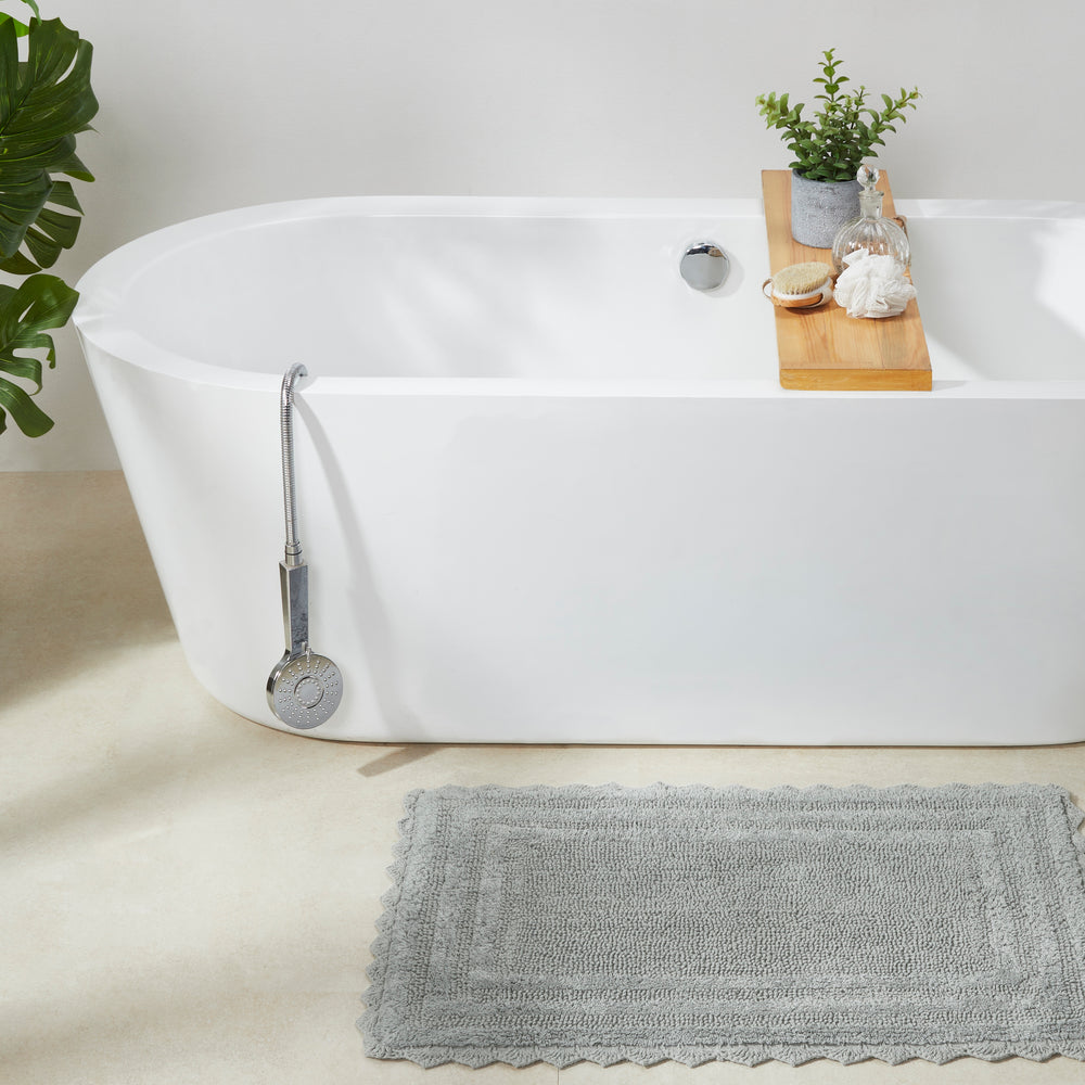 
                      
                        Better Trends Lilly Crochet Collection 100% Cotton 3 Piece Set (17" x 24" | 21" x 34" | 24" x 40") Bath Rug Set in Gray
                      
                    