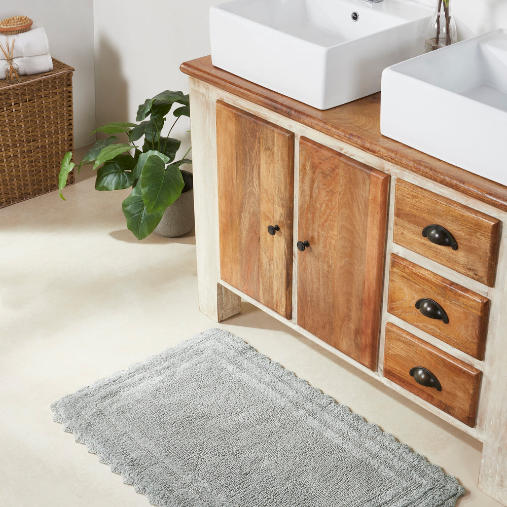 
                      
                        Better Trends Lilly Crochet Collection 100% Cotton 3 Piece Set (17" x 24" | 21" x 34" | 24" x 40") Bath Rug Set in Gray
                      
                    