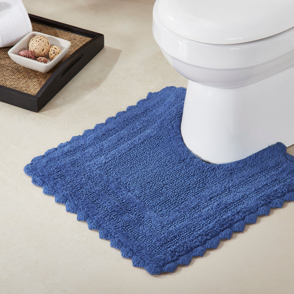 
                      
                        Better Trends Lilly Crochet Collection 100% Cotton 4 Piece Set (17" x 24" | 20" x 20" | 21" x 34" | 24" x 40") Bath Rug Set in Blue
                      
                    
