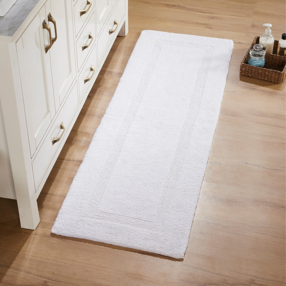 
                      
                        Better Trends 100% Cotton Lux Collection Bath Mats, White Bath Mat - Tufted, Reversible & Absorbent & Machine Washable Bath Mats Runner for Tub, Shower, and Bath Room, 20" x 60"
                      
                    