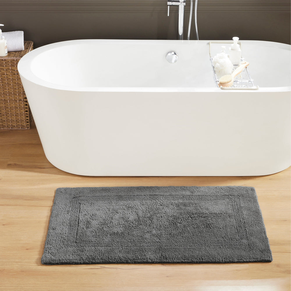 
                      
                        Lux Bathroom Rug 100% Cotton, Soft Tufted Design Bath Mat
                      
                    