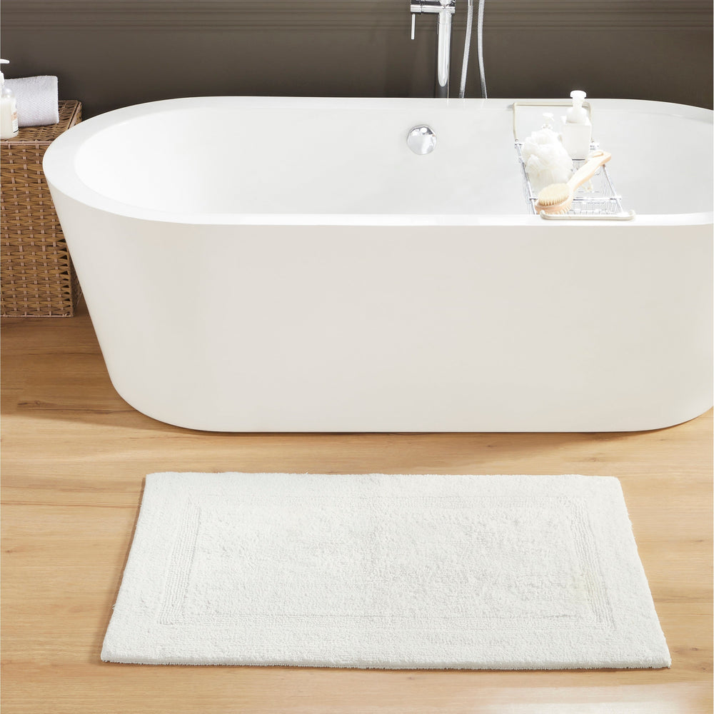 
                      
                        Lux Bathroom Rug 100% Cotton, Soft Tufted Design Bath Mat
                      
                    