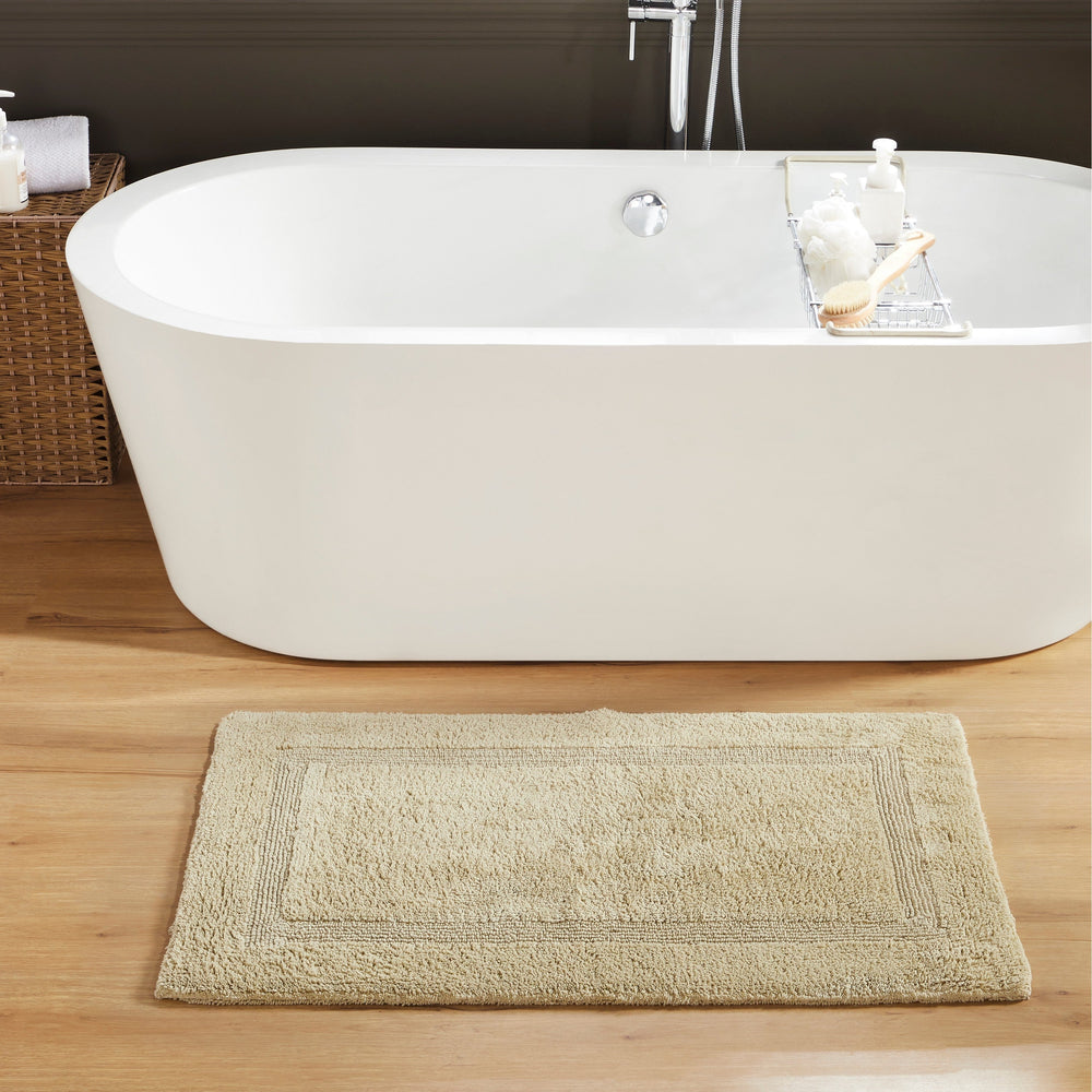 
                      
                        Lux Bathroom Rug 100% Cotton, Soft Tufted Design Bath Mat
                      
                    