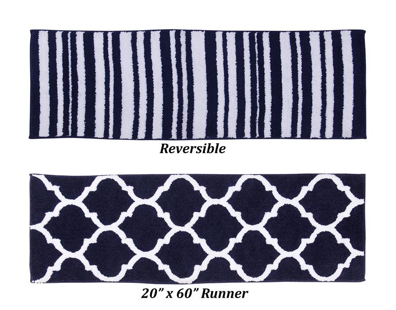 
                      
                        Marrakesh Bath Rug - 100% Polyester, Reversible Tufted Bath Mat with Marrakesh & Stripe Pattern
                      
                    