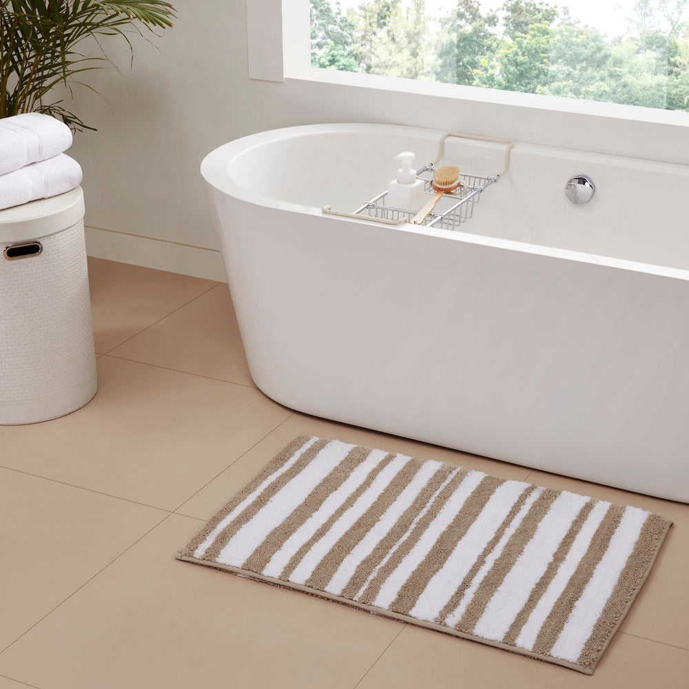 
                      
                        Marrakesh Bath Rug - 100% Polyester, Reversible Tufted Bath Mat with Marrakesh & Stripe Pattern
                      
                    