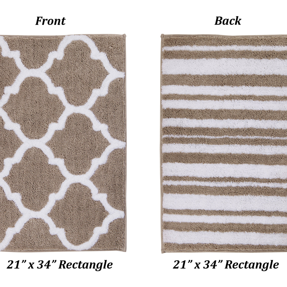 
                      
                        Marrakesh Bath Rug - 100% Polyester, Reversible Tufted Bath Mat with Marrakesh & Stripe Pattern
                      
                    