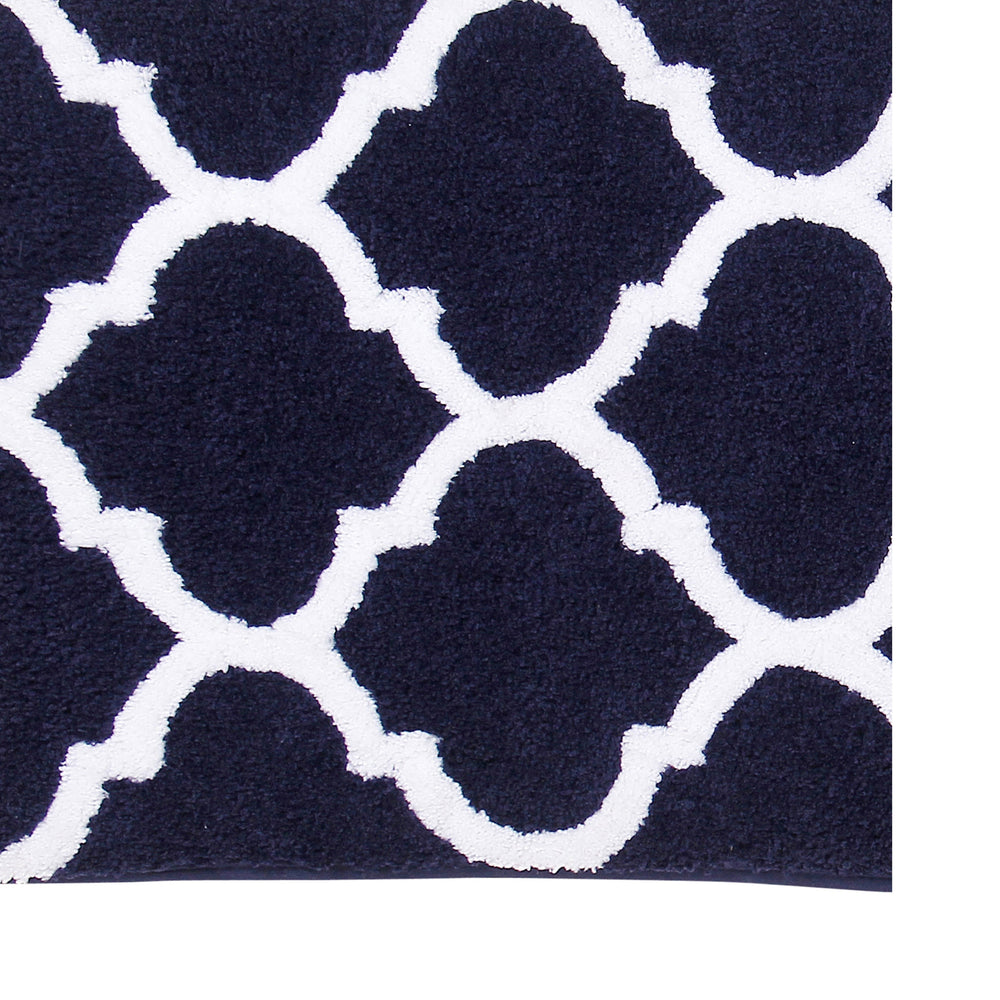
                      
                        Marrakesh Bath Rug - 100% Polyester, Reversible Tufted Bath Mat with Marrakesh & Stripe Pattern
                      
                    