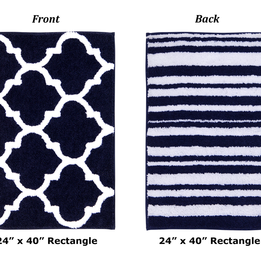 
                      
                        Marrakesh Bath Rug - 100% Polyester, Reversible Tufted Bath Mat with Marrakesh & Stripe Pattern
                      
                    