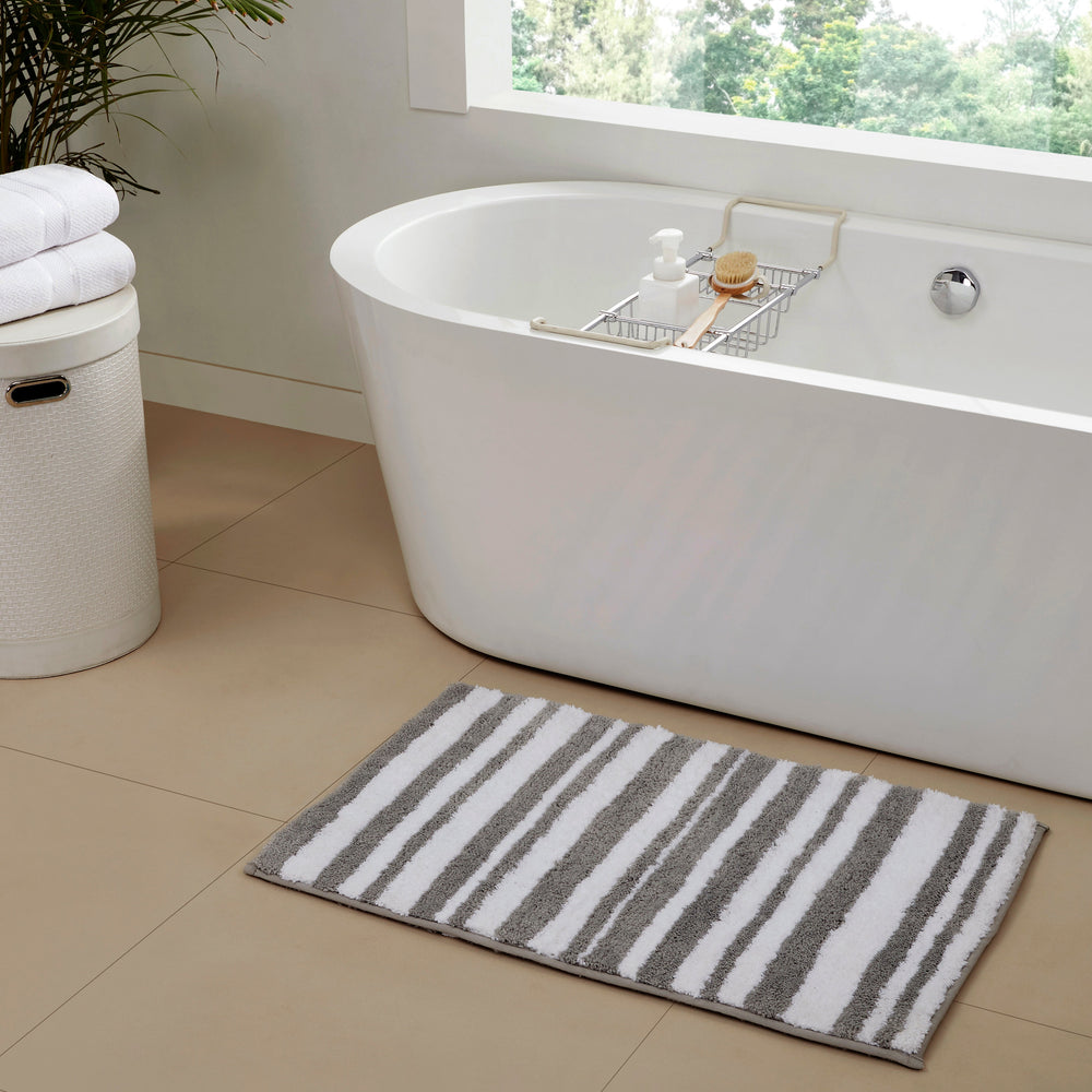 
                      
                        Marrakesh Bath Rug - 100% Polyester, Reversible Tufted Bath Mat with Marrakesh & Stripe Pattern
                      
                    