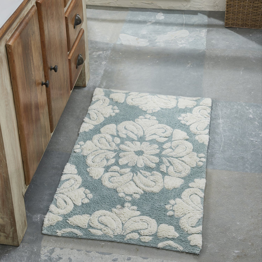 Better Trends Medallion Collection is a Tufted Bath Mat Rug 100% Cotton in Vibrant Colors, 20