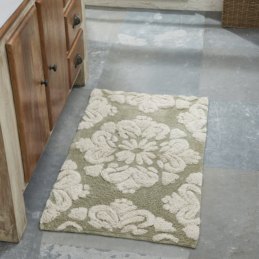 
                      
                        Medallion 100% Cotton Two Color Tufted Design Non-Slip Bath Rug
                      
                    