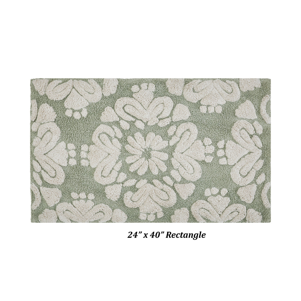 
                      
                        Medallion 100% Cotton Two Color Tufted Design Non-Slip Bath Rug
                      
                    