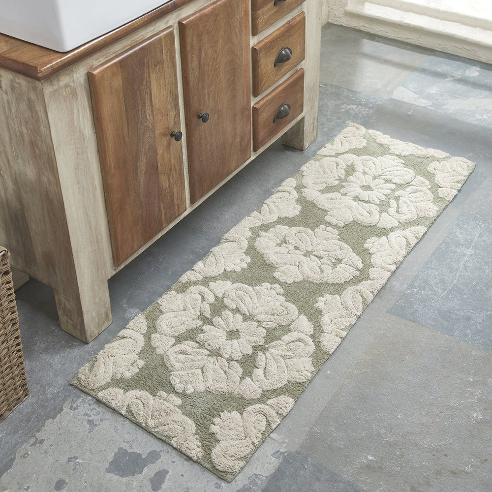 
                      
                        Medallion 100% Cotton Two Color Tufted Design Non-Slip Bath Rug
                      
                    