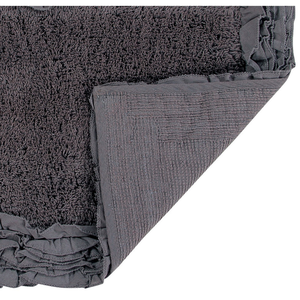 
                      
                        Shaggy Border Bath Rug 100% Cotton, Tufted Design with Ruffle Border, Ultra Soft & Absorbent, Machine Washable with Spray Latex Backing
                      
                    