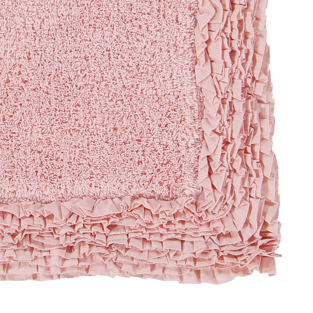 
                      
                        Better Trends 100% Cotton Bath Rug in Shaggy Border Collection - Ultra Soft, Plush, Absorbent, Tufted Bath Mat Rug for Bathroom Floor, Shower & Sink Bath Mat Rug - 17" x 24", Pink
                      
                    