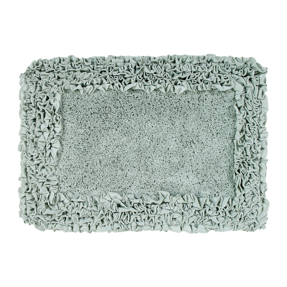 
                      
                        Shaggy Border Bath Rug 100% Cotton, Tufted Design with Ruffle Border, Ultra Soft & Absorbent, Machine Washable with Spray Latex Backing
                      
                    