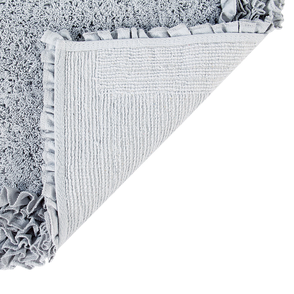 
                      
                        Shaggy Border Bath Rug 100% Cotton, Tufted Design with Ruffle Border, Ultra Soft & Absorbent, Machine Washable with Spray Latex Backing
                      
                    
