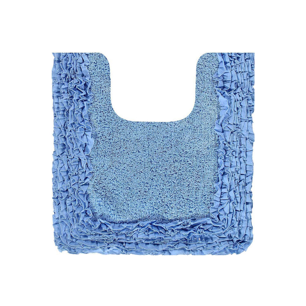 
                      
                        Better Trends Shaggy Border Collection is Ultra Soft, Plush and Absorbent Tufted Bath Mat Rug 100% Cotton in Vibrant Colors, 20" x 20" Contour, Blue
                      
                    