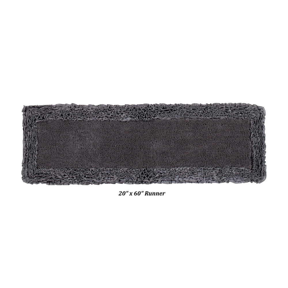 
                      
                        Shaggy Border Bath Rug 100% Cotton, Tufted Design with Ruffle Border, Ultra Soft & Absorbent, Machine Washable with Spray Latex Backing
                      
                    