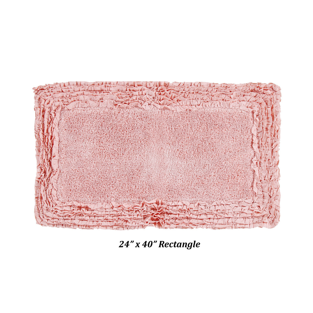 
                      
                        Shaggy Border Bath Rug 100% Cotton, Tufted Design with Ruffle Border, Ultra Soft & Absorbent, Machine Washable with Spray Latex Backing
                      
                    