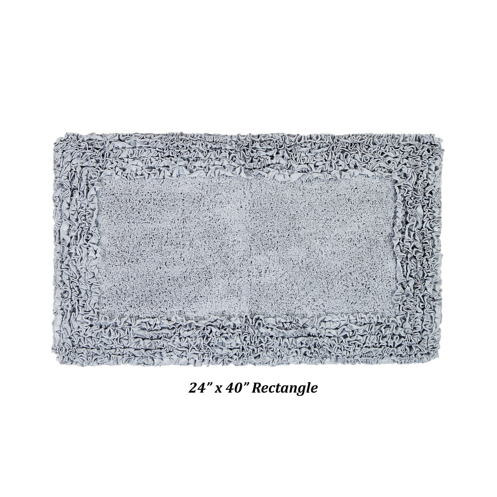 
                      
                        Shaggy Border Bath Rug 100% Cotton, Tufted Design with Ruffle Border, Ultra Soft & Absorbent, Machine Washable with Spray Latex Backing
                      
                    