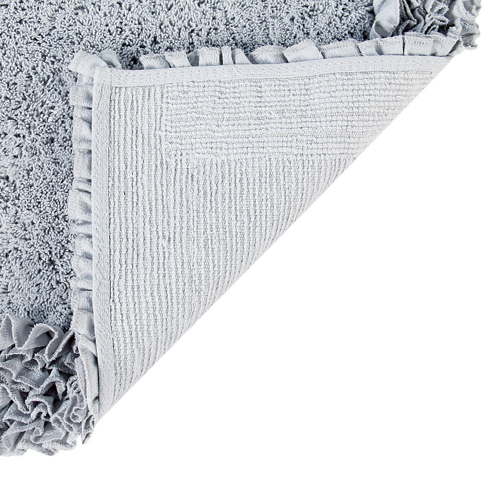 
                      
                        Shaggy Border Bath Rug 100% Cotton, Tufted Design with Ruffle Border, Ultra Soft & Absorbent, Machine Washable with Spray Latex Backing
                      
                    