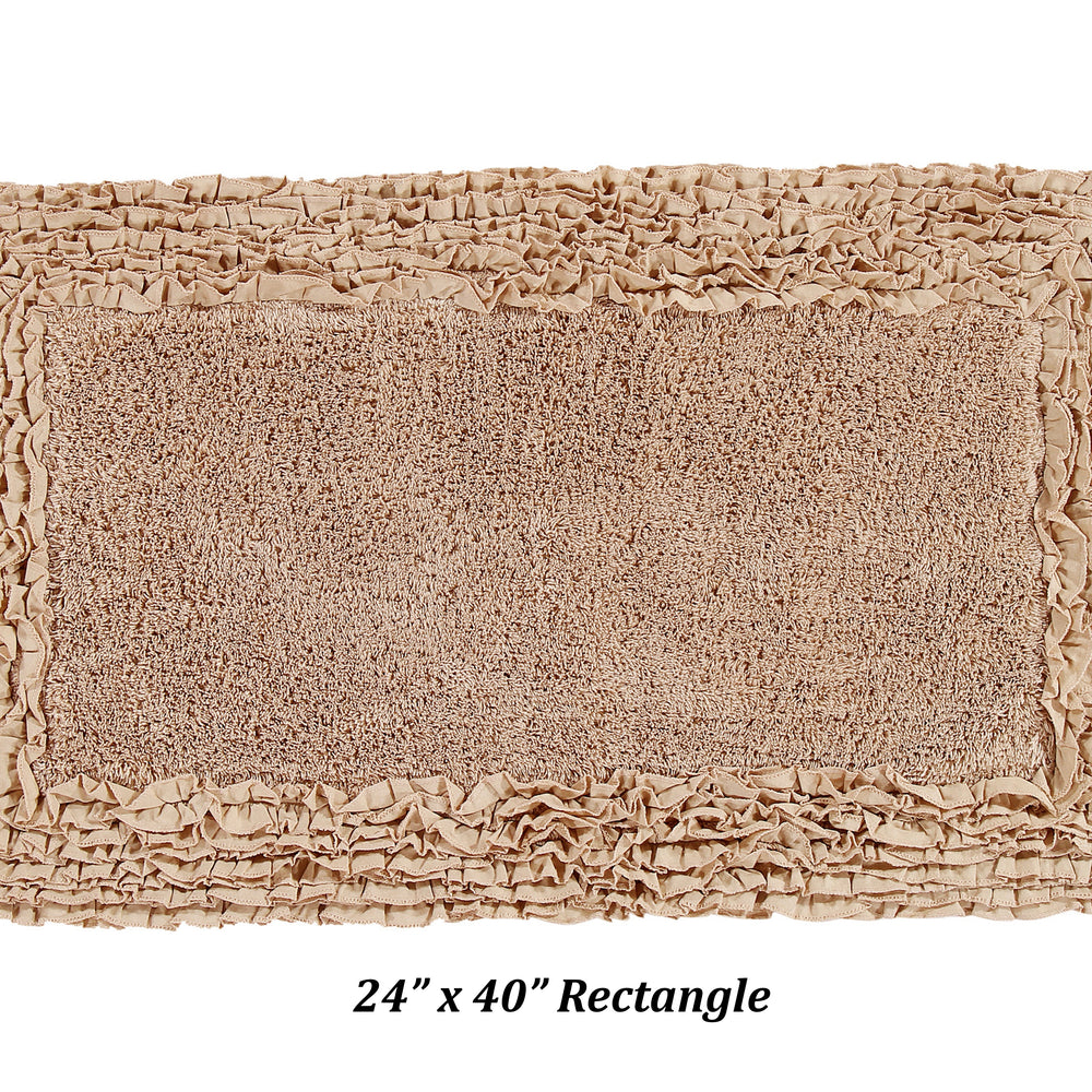 
                      
                        Better Trends 100% Cotton Bath Rug in Shaggy Border Collection - Ultra Soft, Plush, Tufted Bath Rug for Bathroom Floor, Tub and Shower, Bathroom Rug 2 Piece Set (17" x 24" | 24" x 40"), Beige
                      
                    