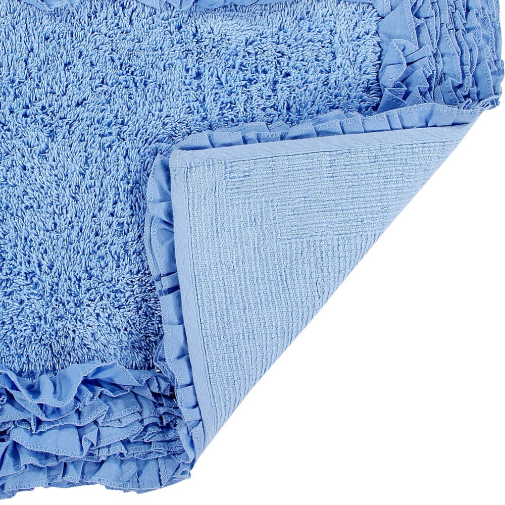 
                      
                        Better Trends 100% Cotton Bath Rug in Shaggy Border Collection - Ultra Soft, Plush, Absorbent, Tufted Bath Rug, Quick-Dry, Great for Bath, Shower, Bedroom - 30" Heart, Blue
                      
                    