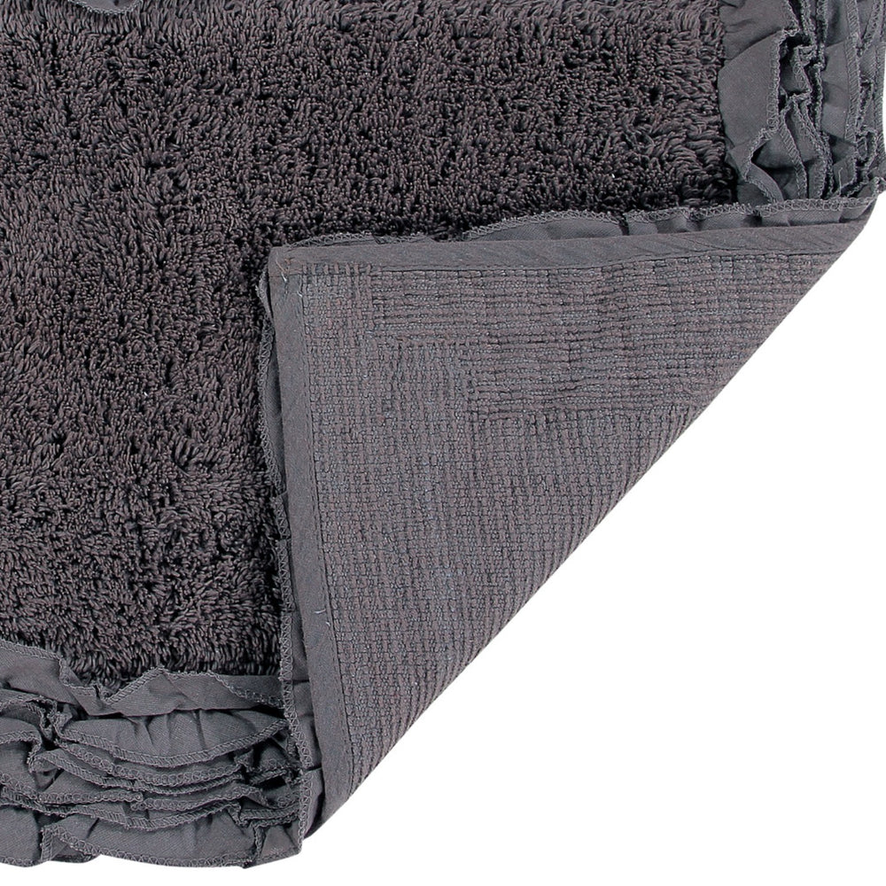 
                      
                        Shaggy Border Bath Rug 100% Cotton, Tufted Design with Ruffle Border, Ultra Soft & Absorbent, Machine Washable with Spray Latex Backing
                      
                    