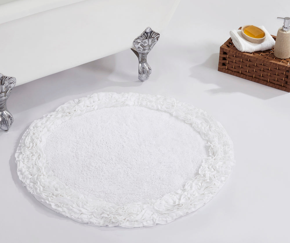 Better Trends 100% Cotton Bath Rug in Shaggy Border Collection - Ultra Soft, Plush, Absorbent, Tufted Bath Rug, Quick-Dry, Great for Bath, Shower, Bedroom, Dog or Door Mat, 30