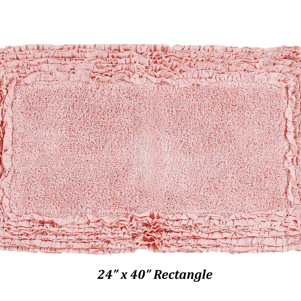 
                      
                        Better Trends 100% Cotton Bath Rug in Shaggy Border Collection - Ultra Soft, Plush, Absorbent, Tufted Bath Rug for Bathroom Floor, Tub and Shower, Bathroom Rug 3 Piece Set, Pink
                      
                    