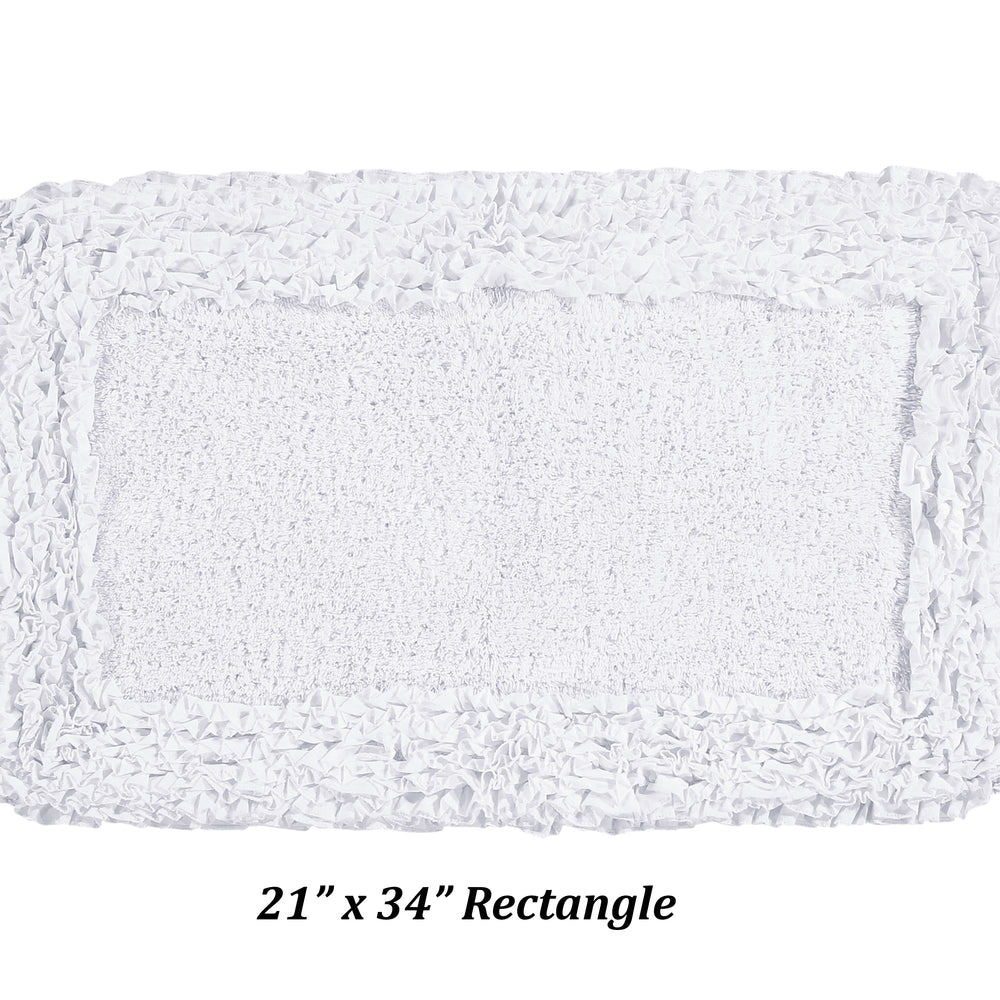 
                      
                        Better Trends 100% Cotton Bath Rug in Shaggy Border Collection - Ultra Soft, Plush, Absorbent, Tufted Bath Rug for Bathroom Floor, Tub and Shower, Bathroom rug 3 Piece Set, White
                      
                    