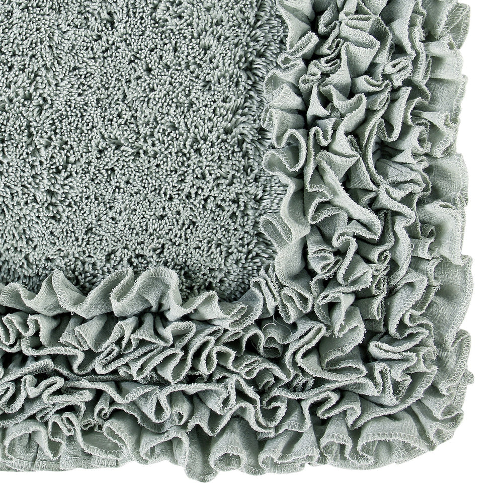 
                      
                        Better Trends Shaggy Border Collection, 3 Piece (17" x 24" | 24" x 40" | 20" x 60") Bathroom Set, Rectangle Rugs, 100% Cotton Sage Bath Mat, Water Absorbent and Non-Slip Doormat
                      
                    
