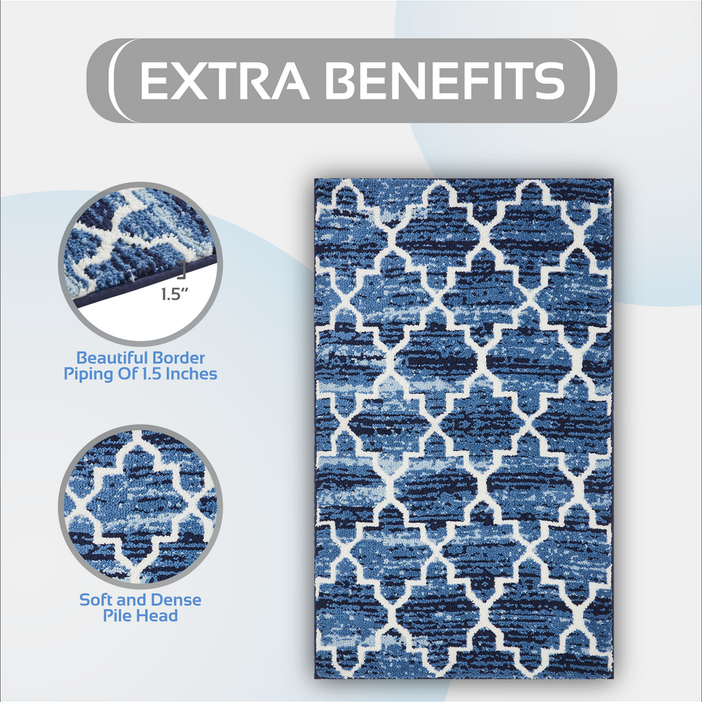 
                      
                        Savio Bath Rug - 100% Polyester Knitted Bath Mat with Gel Foam/Rubber Backing, Marrakesh Pattern
                      
                    