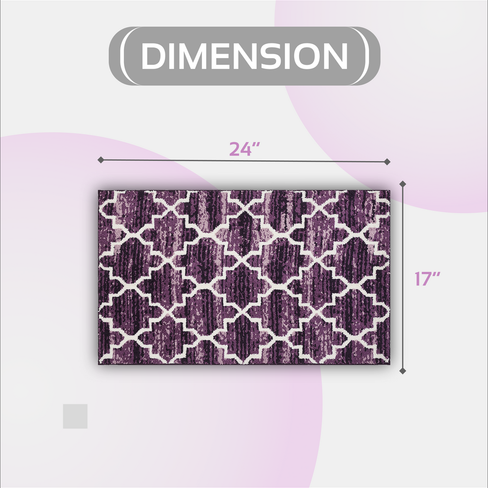 
                      
                        Savio Bath Rug - 100% Polyester Knitted Bath Mat with Gel Foam/Rubber Backing, Marrakesh Pattern
                      
                    