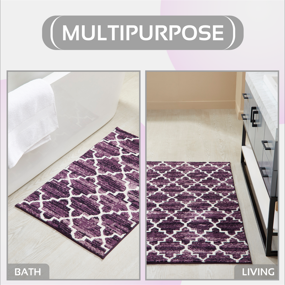 
                      
                        Savio Bath Rug - 100% Polyester Knitted Bath Mat with Gel Foam/Rubber Backing, Marrakesh Pattern
                      
                    