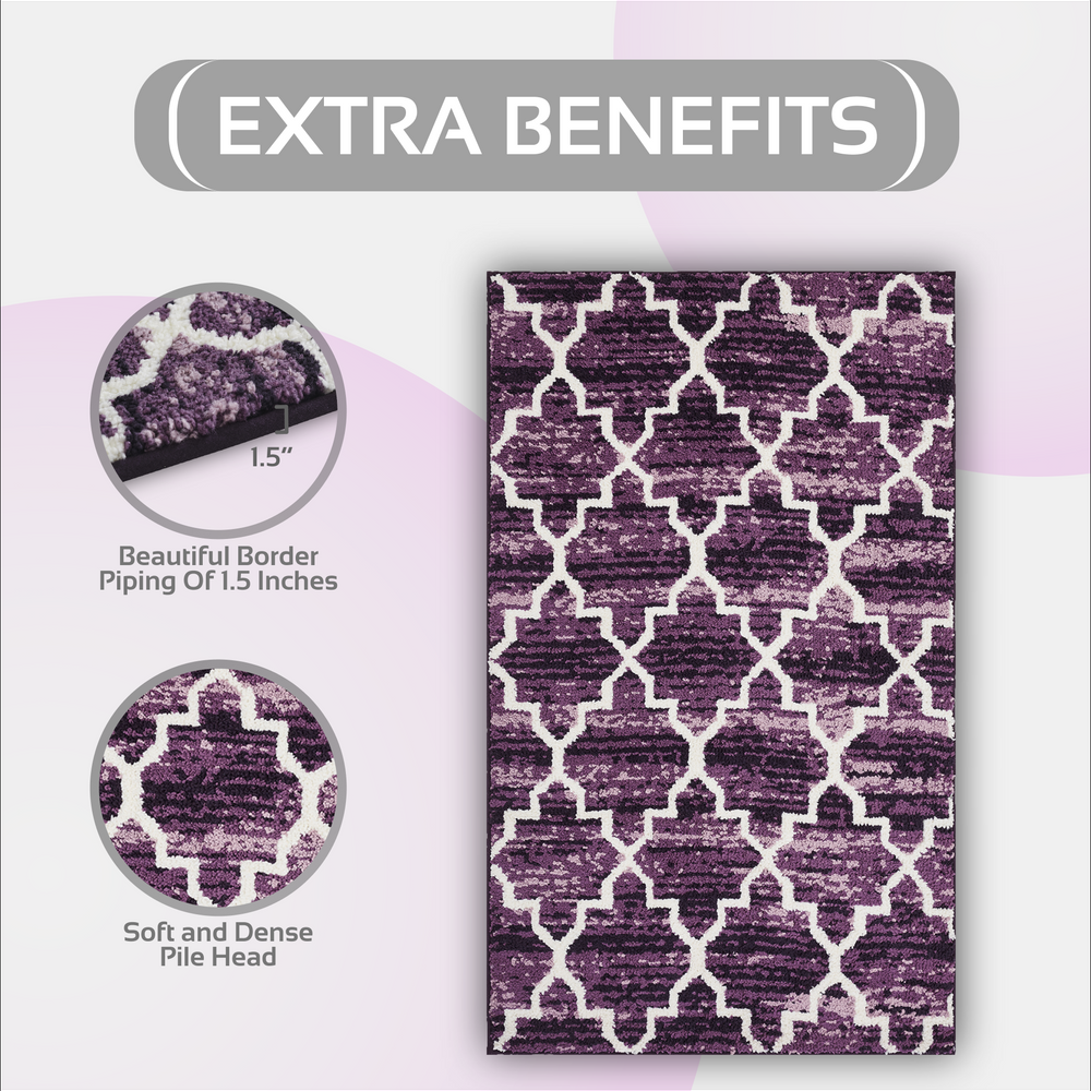 
                      
                        Savio Bath Rug - 100% Polyester Knitted Bath Mat with Gel Foam/Rubber Backing, Marrakesh Pattern
                      
                    