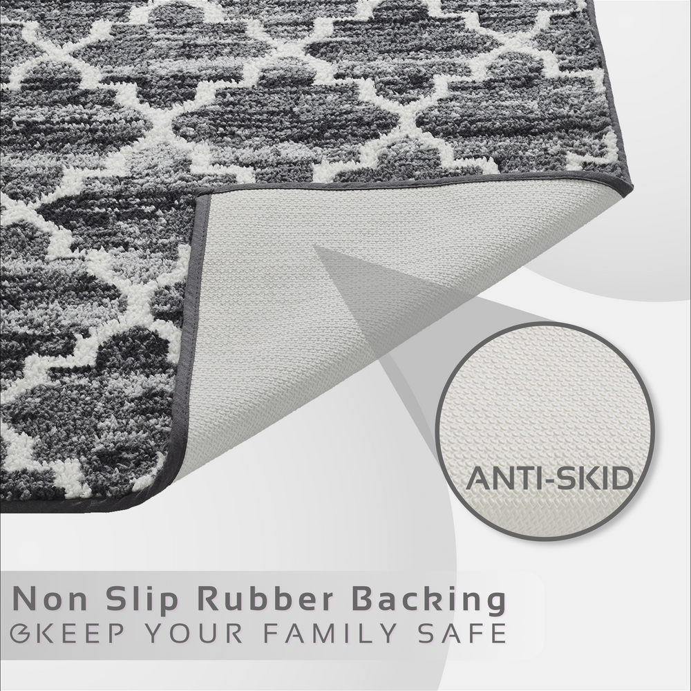 
                      
                        Savio Bath Rug - 100% Polyester Knitted Bath Mat with Gel Foam/Rubber Backing, Marrakesh Pattern
                      
                    