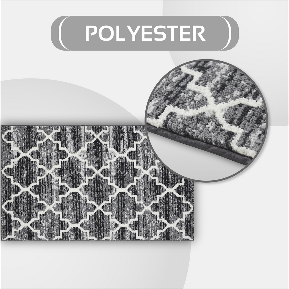 
                      
                        Savio Bath Rug - 100% Polyester Knitted Bath Mat with Gel Foam/Rubber Backing, Marrakesh Pattern
                      
                    