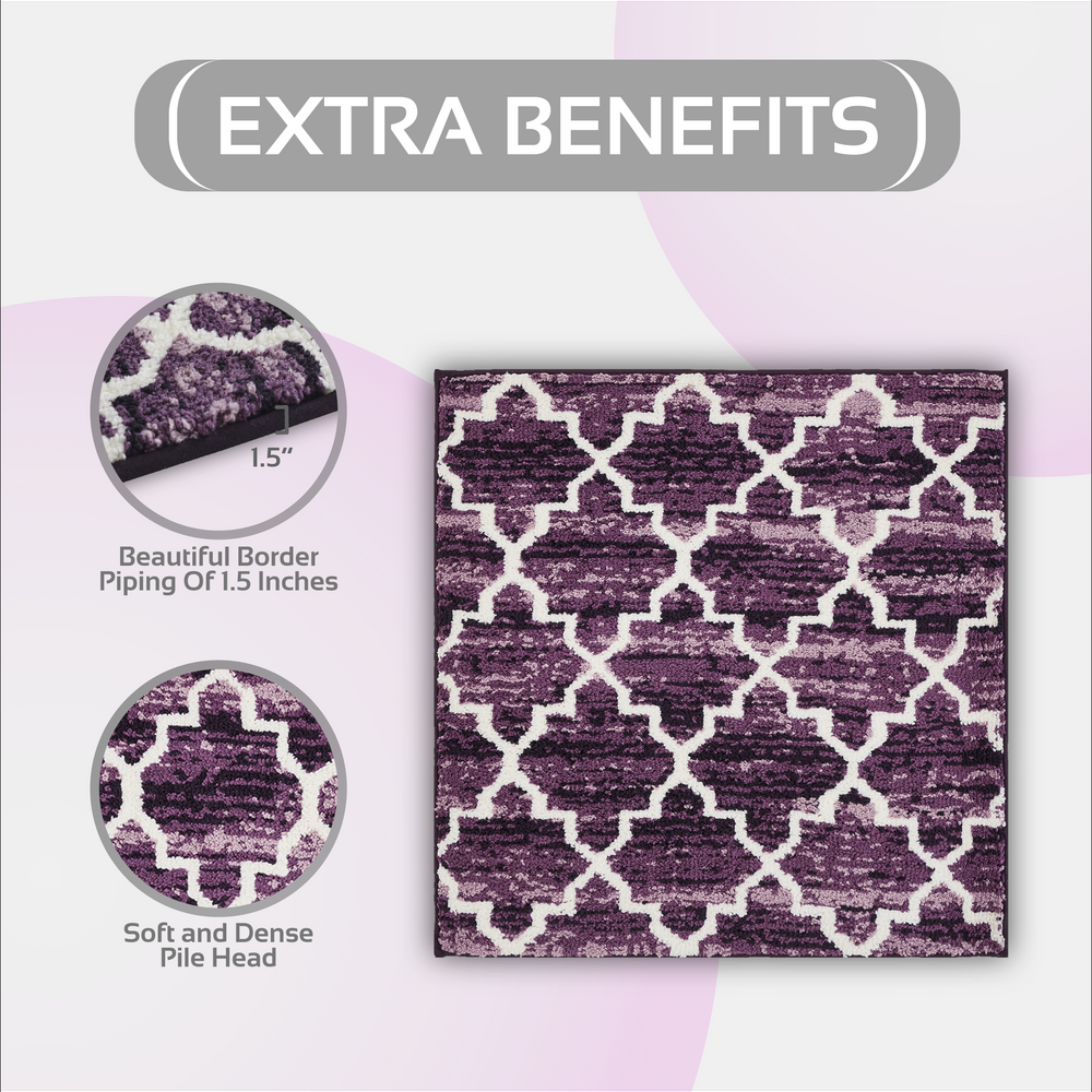 
                      
                        Savio Bath Rug - 100% Polyester Knitted Bath Mat with Gel Foam/Rubber Backing, Marrakesh Pattern
                      
                    