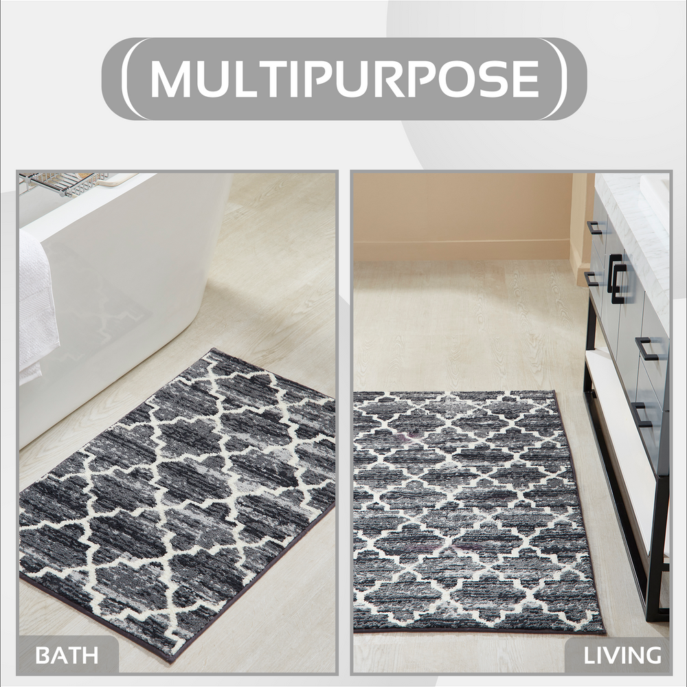
                      
                        Savio Bath Rug - 100% Polyester Knitted Bath Mat with Gel Foam/Rubber Backing, Marrakesh Pattern
                      
                    