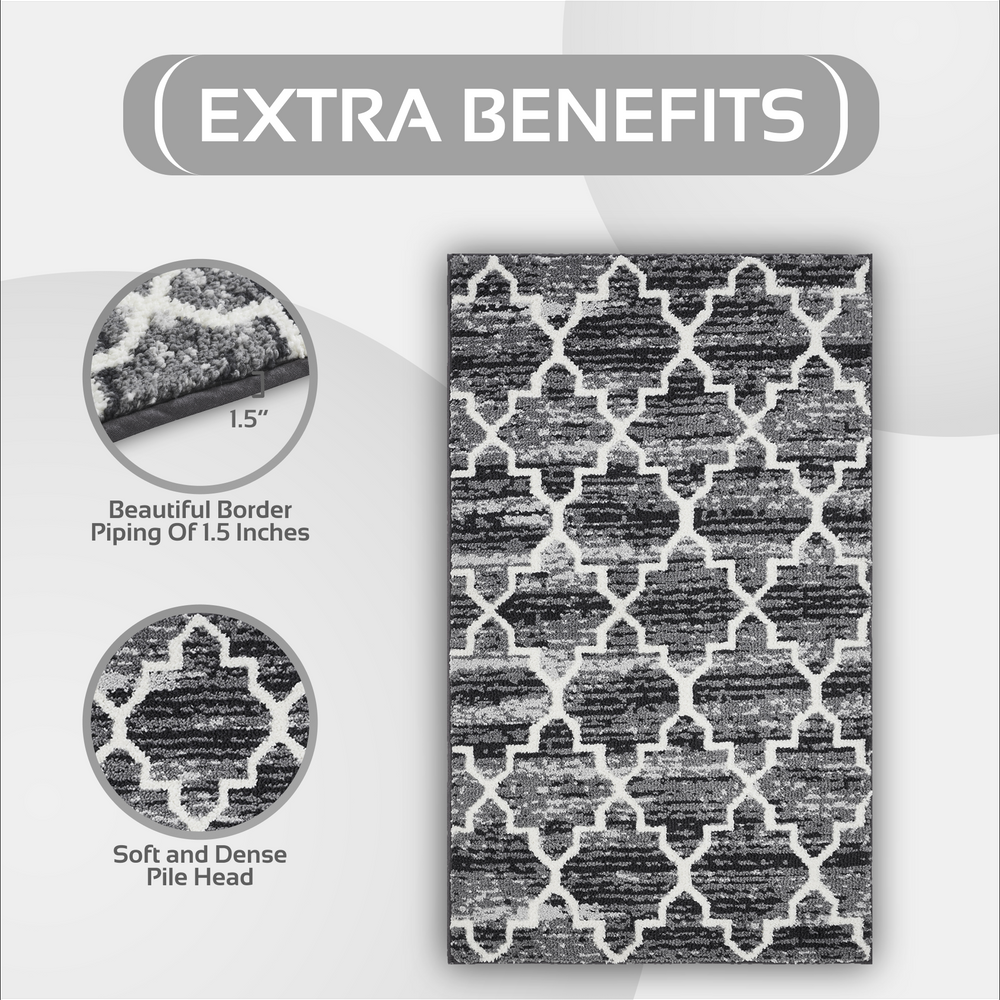 
                      
                        Savio Bath Rug - 100% Polyester Knitted Bath Mat with Gel Foam/Rubber Backing, Marrakesh Pattern
                      
                    