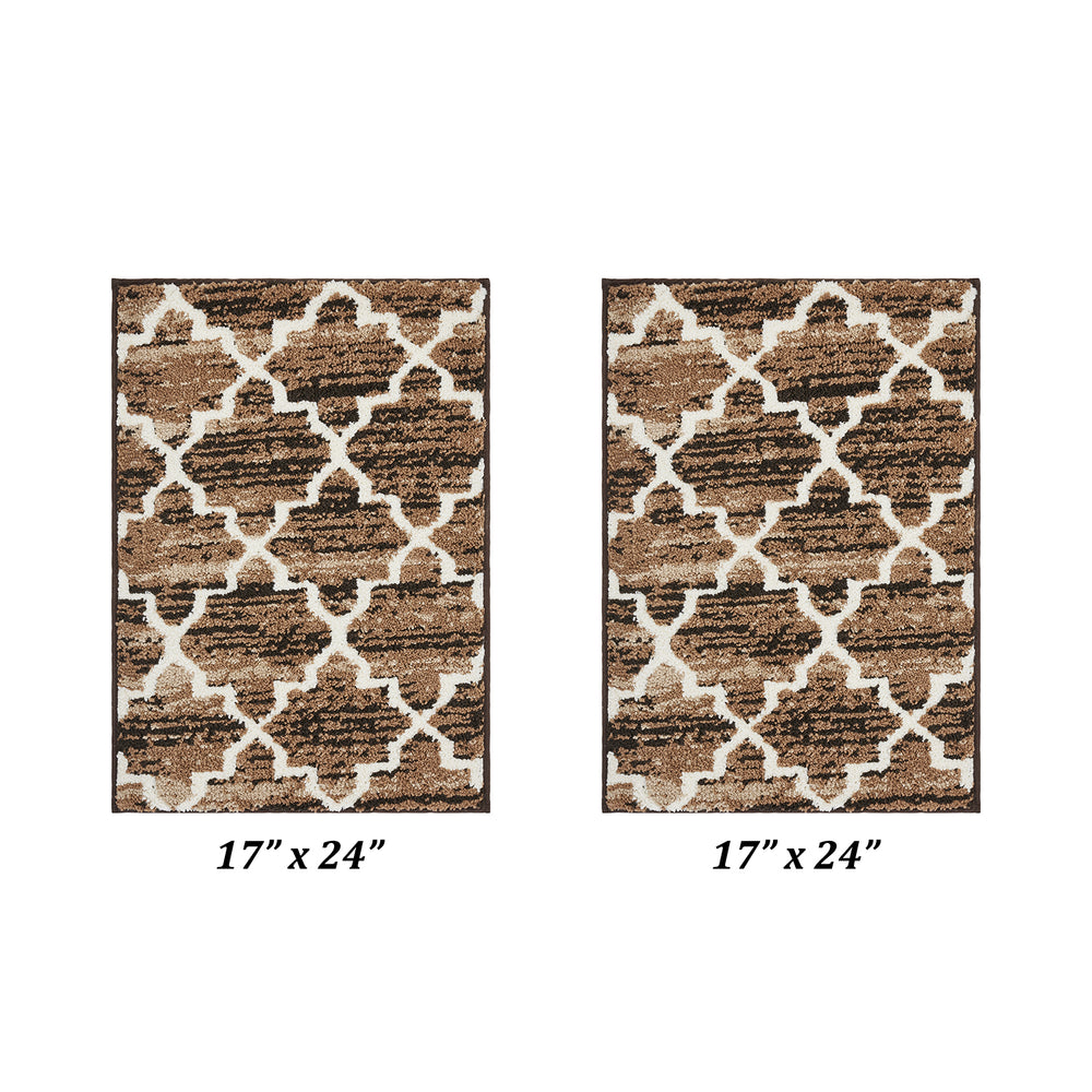 
                      
                        Better Trends Savio Bath Rug Collection 2 PC (17" x 24" | 17" x 24") in Brown
                      
                    