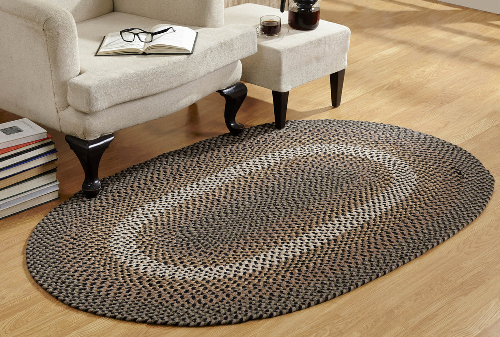 Better Trends Woodbridge Braid Collection is Durable & Moisture Resistant Reversible Indoor Area Utility Rug 100% Wool in Vibrant Colors, 27