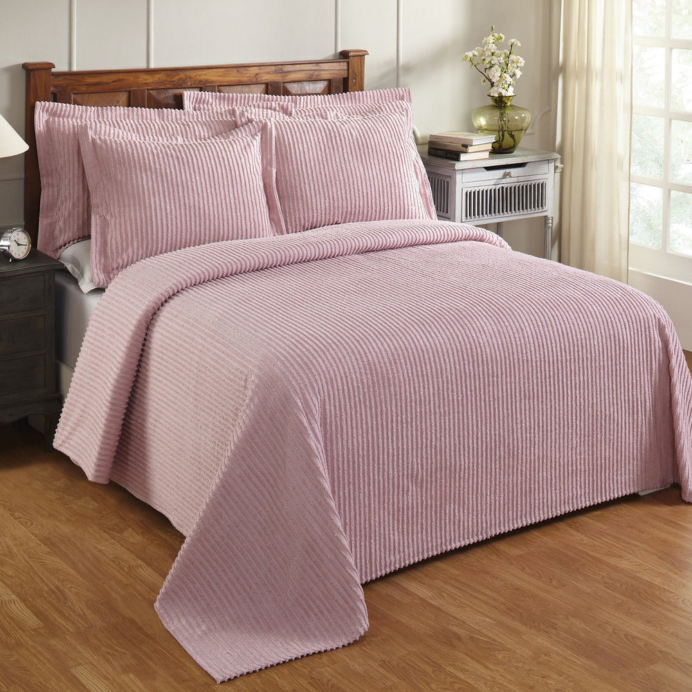 
                      
                        Jullian 100% Cotton Chenille Bedspread & Shams, Machine Washable Tufted Bold Stripes, Luxurious All-Season Bedding
                      
                    