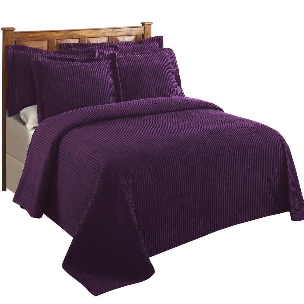 
                      
                        Jullian 100% Cotton Chenille Bedspread & Shams, Machine Washable Tufted Bold Stripes, Luxurious All-Season Bedding
                      
                    