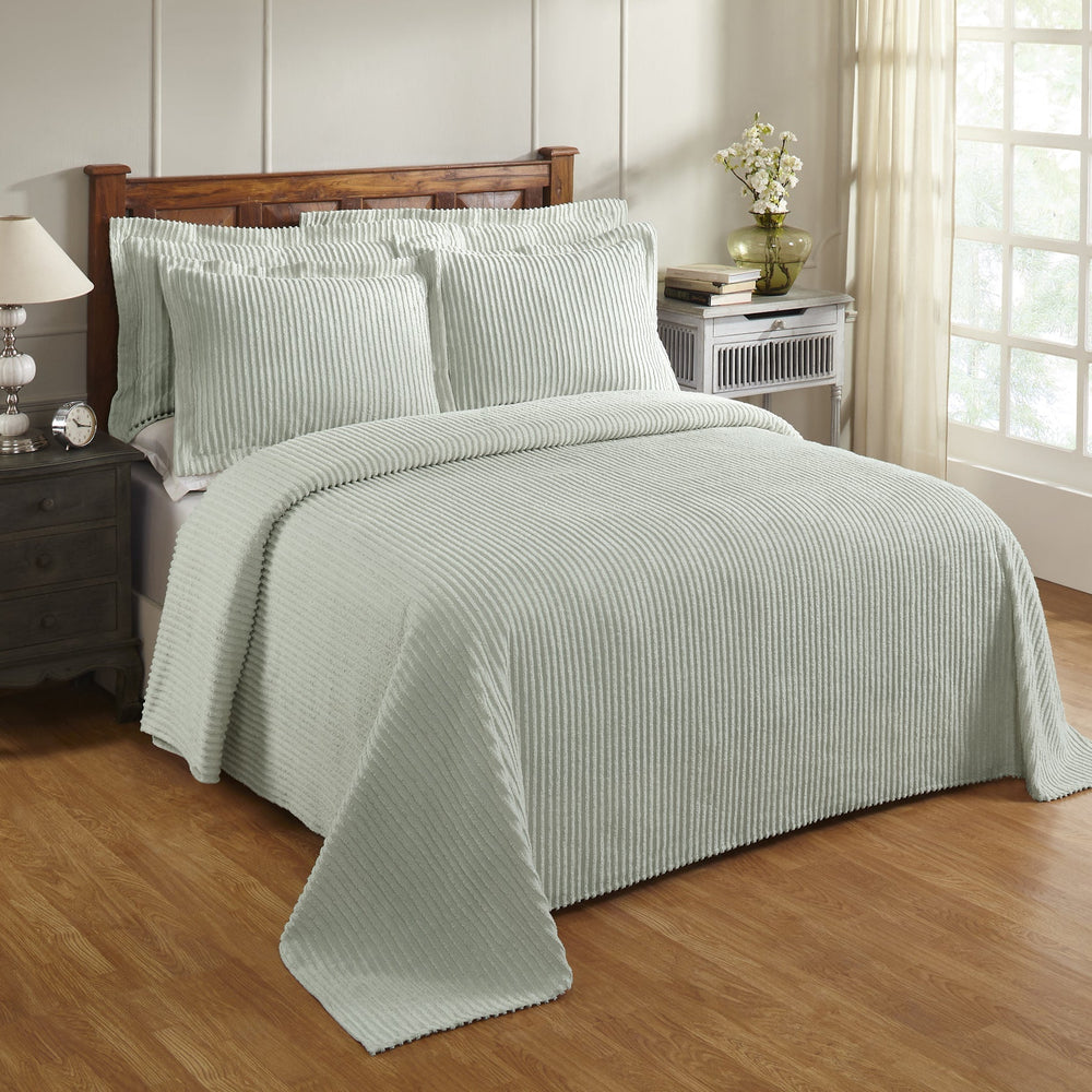 
                      
                        Jullian 100% Cotton Chenille Bedspread & Shams, Machine Washable Tufted Bold Stripes, Luxurious All-Season Bedding
                      
                    