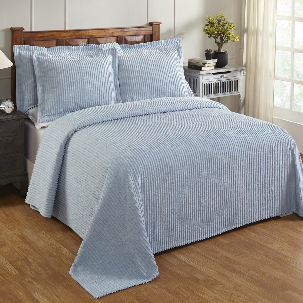 
                      
                        Jullian 100% Cotton Chenille Bedspread & Shams, Machine Washable Tufted Bold Stripes, Luxurious All-Season Bedding
                      
                    
