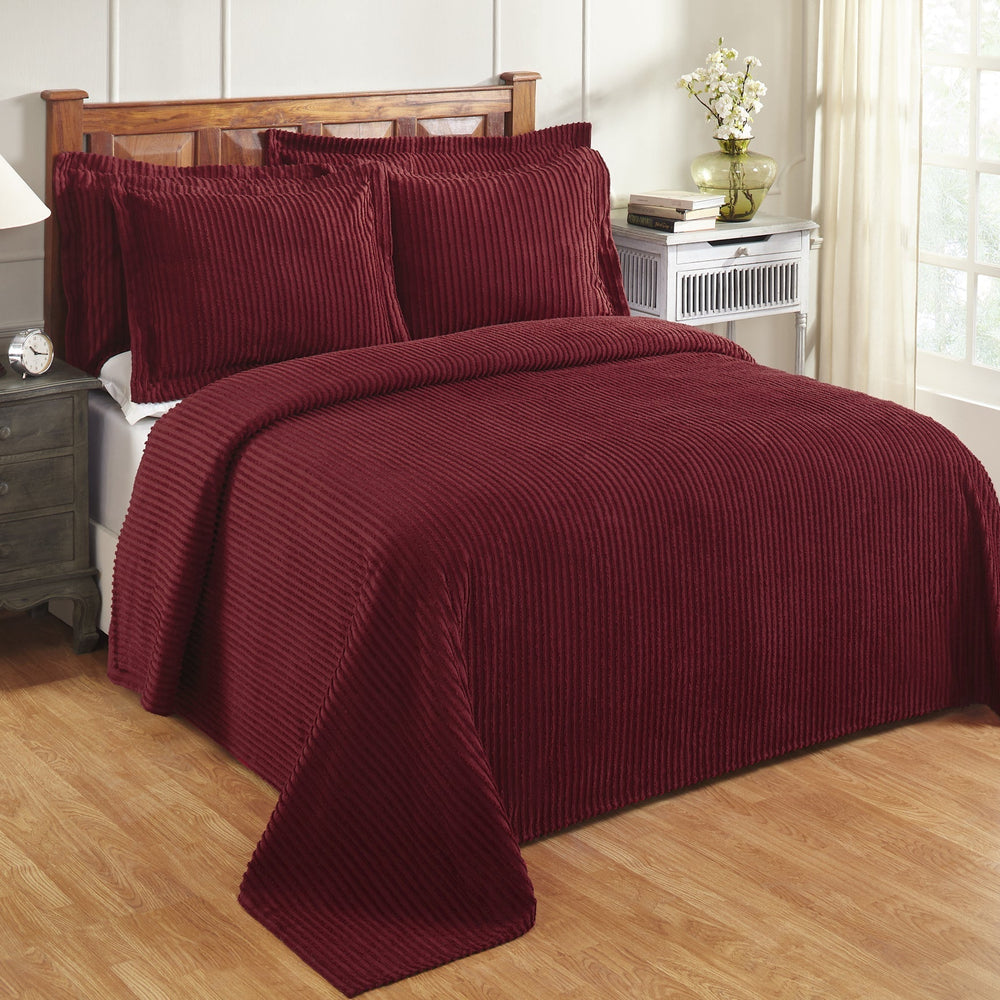 
                      
                        Jullian 100% Cotton Chenille Bedspread & Shams, Machine Washable Tufted Bold Stripes, Luxurious All-Season Bedding
                      
                    