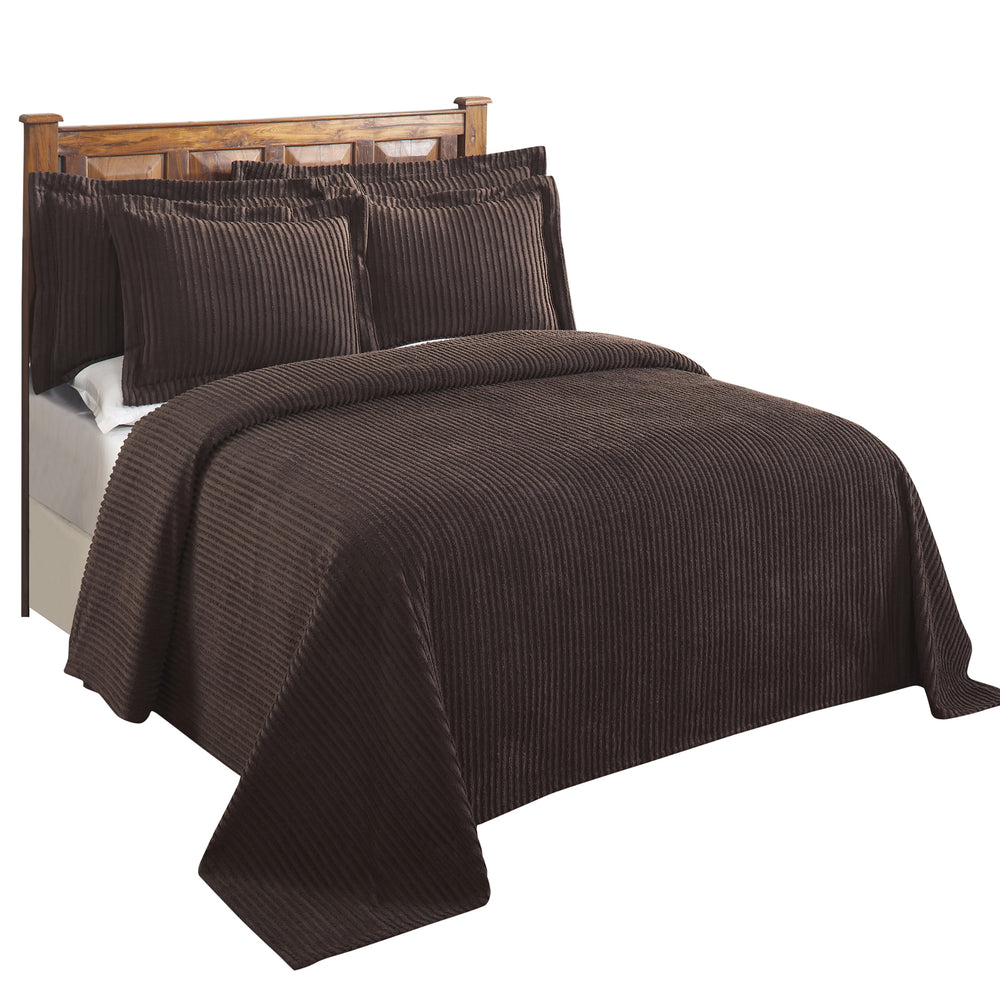 
                      
                        Jullian 100% Cotton Chenille Bedspread & Shams, Machine Washable Tufted Bold Stripes, Luxurious All-Season Bedding
                      
                    